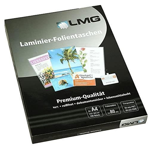 LMG Quality lamineringsposer, 80 mikron, mat, pakke med 100 lamineringsposer