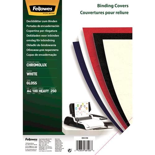 Fellowes Chromo - A4 (210 x 297 mm) - Blank vit - 100 st. Omslag, kartong (5378006)