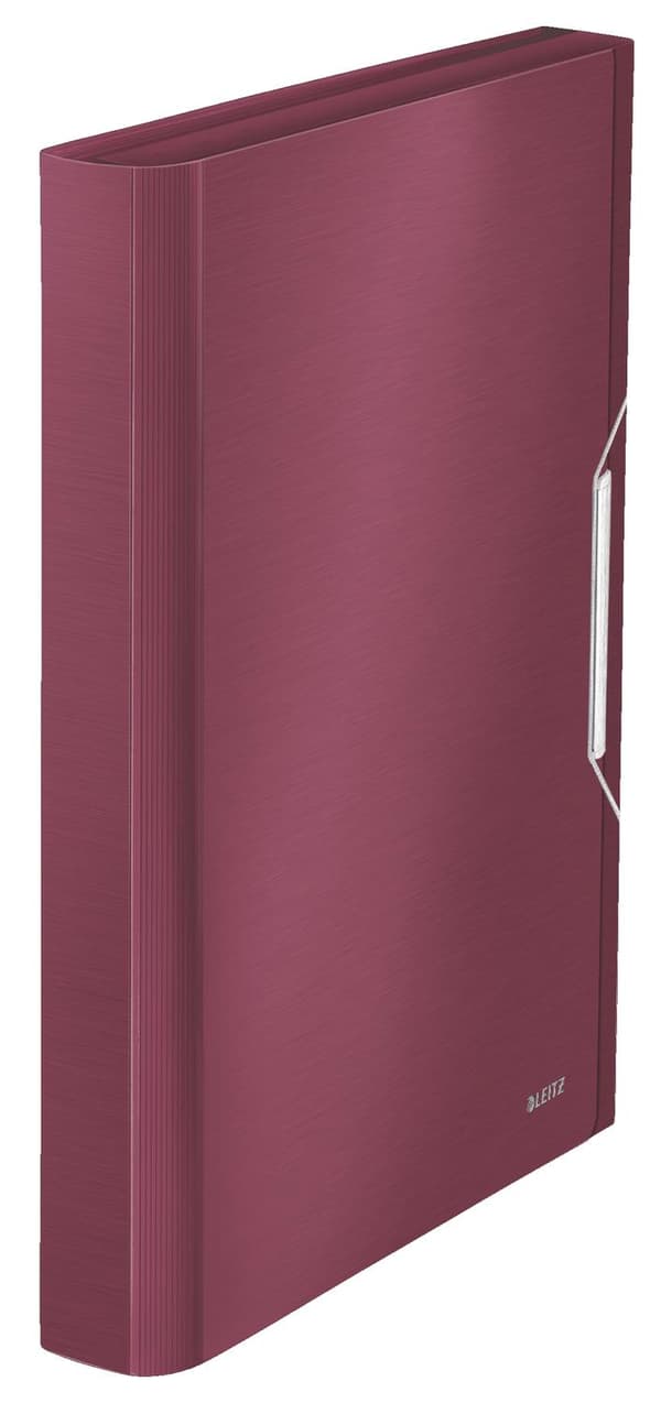 Leitz Style Project Folder med 6 utfällbara fack och elastisk stängning - för 280 A4-ark - Granatäppleröd