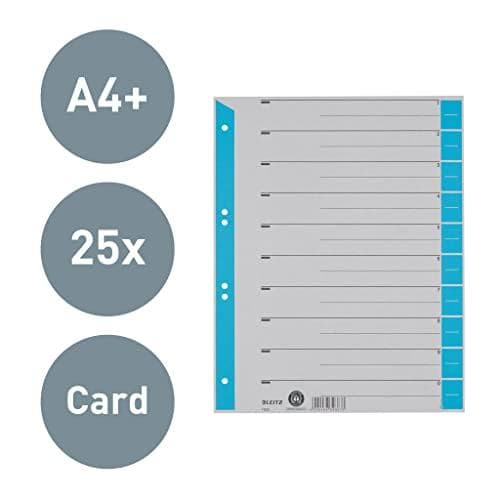 Leitz 16523030 A4 papadskillerark Farvet print lyseblå 25-pak.