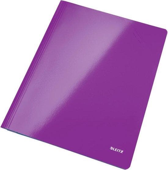 LEITZ WOW mappe, DIN A4, pap, lilla lavet af PP-lamineret pap, 300 g/kvm, kapacitet: - 10 stk (3001-00-62)