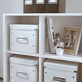 Miniatyrbillede 2 af 3: Leitz WOW Click & Store Cube Medium pap opbevaringsboks med låg til Ikea Kallax skabe - 26 x 24 x 26 Cm (BxHxD) - Ideel til kontor og hjemmearbejde /