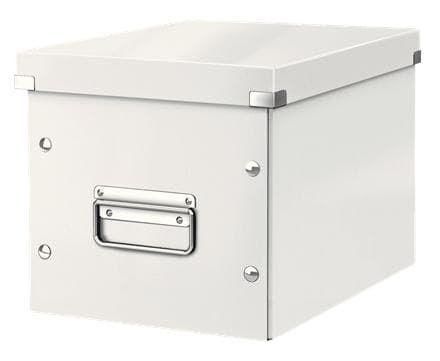 Leitz WOW Click & Store Cube Medium pap opbevaringsboks med låg til Ikea Kallax skabe - 26 x 24 x 26 Cm (BxHxD) - Ideel til kontor og hjemmearbejde /