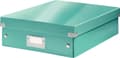 Miniatyrbillede 1 af 5: Leitz WOW Click & Store Medium papopbevaringsboks med låg - Pladsbesparende sorteringsboks med rum - 28,1 x 10 x 37 Cm (BxHxD) - Ideel til kontor og h