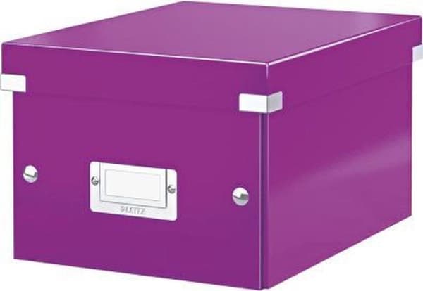 Leitz WOW Click & Store pieni pahvisäilytyslaatikko kannella - 22 x 28,2 cm (LxS) - A5-formaateille - violetti