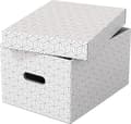 Miniatyrbild 4 av 4: Esselte Home Sustainable Medium Storage Box med lock, set med 3 delar - 100 % återvunnen kartong och 100 % återvinningsbar - vit