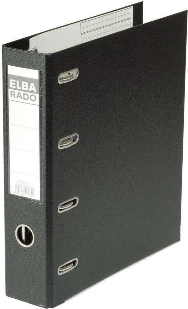 Arkivmapp Elba Rado Plast 75 mm bank 2 mekanismer pvc svart