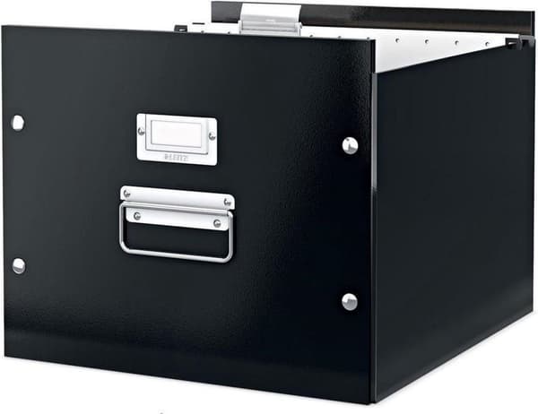 Leitz Click & Store-förvaringslåda med lock för hängfiler - Arkivlåda upp till A3-format - 35,7 x 28,5 x 36,7 CM (BxHxD) - Idealisk för kontor och hem