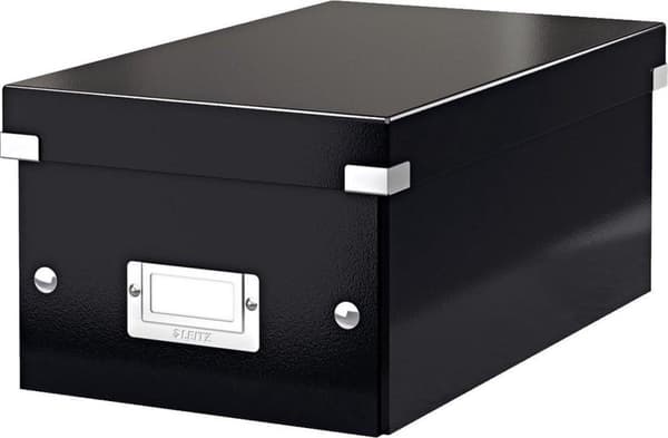 Leitz WOW Click & Store pahvisäilytyslaatikko kannella DVD-levyille ja lahjoille - 20,6 x 14,7 x 35,2 cm (LxKXS) - Ihanteellinen toimisto- ja kotityöh