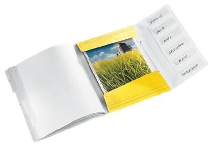 Leitz Divider Book Leitz WOW A4 PP 6tabs gul