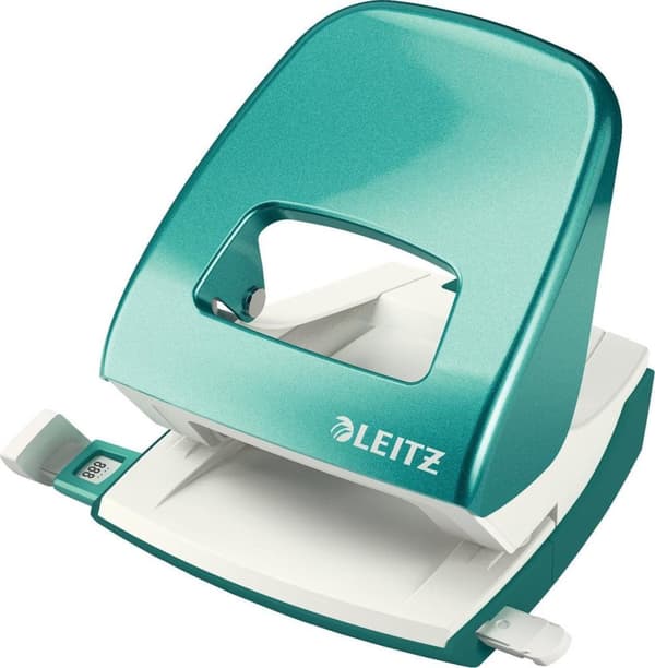 Leitz NeXXt WOW metal kontor hulstanser - 2 huller - Perforerer op til 30 ark - Ice Blue Metallic