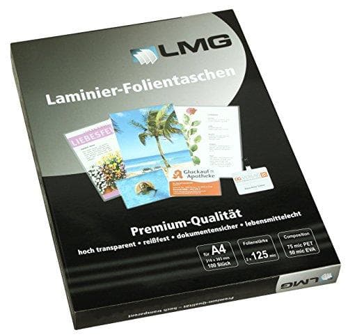 LMG LMGA4 lamineringsposer A4 216 x 303 mm, 2 x 125 Micron Pakke med 100