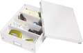 Miniatyrbild 3 av 4: Leitz WOW Click & Store Medium kartongförvaringslåda med lock - platsbesparande sorteringslåda med fack - 28,1 x 10 x 37 cm (BxHxD) - Idealisk för kon