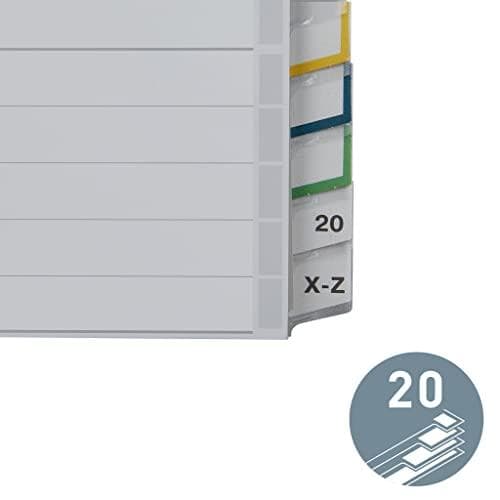 Leitz 12780000 plastindex blank A4 polypropen - grå, 20 ark