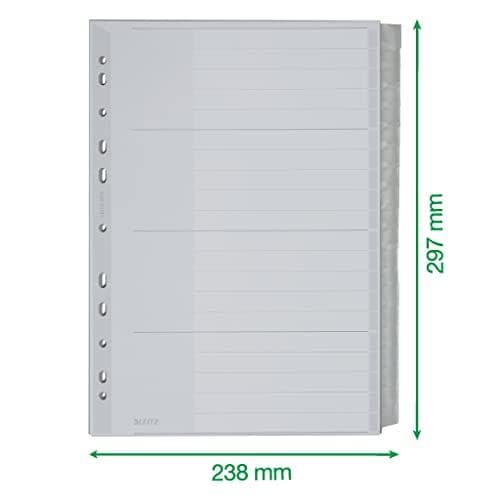 Leitz 12780000 plastindex blank A4 polypropen - grå, 20 ark