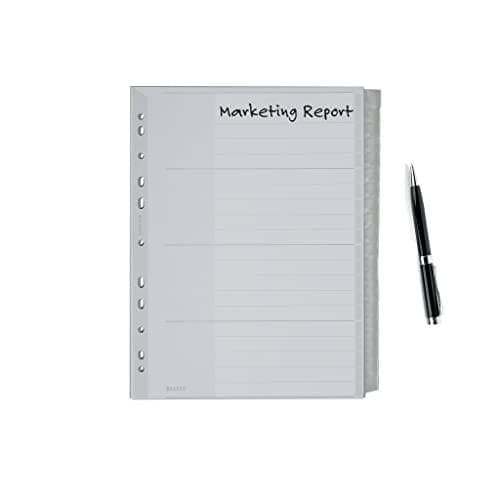 Leitz 12780000 plastindex blank A4 polypropen - grå, 20 ark
