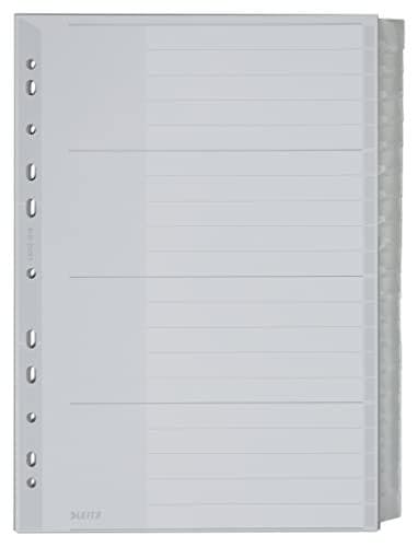Leitz 12780000 muovinen hakemistotyhjä A4 polypropeeni - harmaa, 20 arkkia