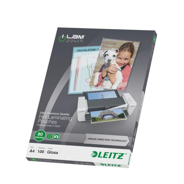 Leitz iLAM UDT lamineringspåsar A4 - 80 mikron - 100 stycken