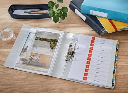 Leitz 180° Active Cozy PP filmapp 2 ringar a4 - Ryggbredd på 65 mm - Filmapp med baketikett - Idealisk för hemmakontor/jobba hemma - Varmgul