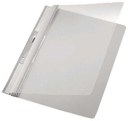 LEITZ Universal løsbladsbind, DIN A4, PVC, gråt transparent frontomslag, kapacitet: 250 ark (4190-00-85)
