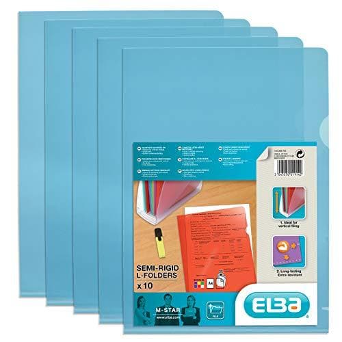 ELBA-hylsor M Star, gjord av styv PVC-film 0,15 mm, blå, 2 grepphål på sidan, kristallklar (100206706)