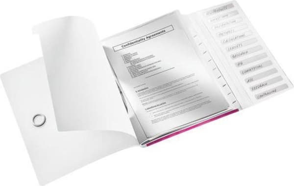 Leitz WOW Sorteringsmappe Plast - A4 - 12 faner - Pink