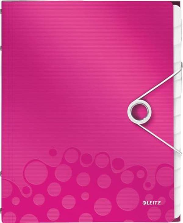 Leitz WOW Sorteringsmappe Plast - A4 - 12 faner - Pink