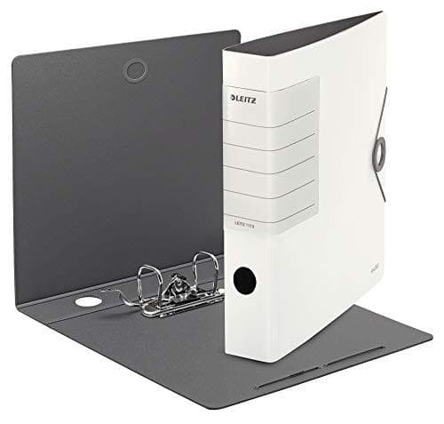 LEITZ Folder Solid, 180 grader, 62 mm, hvid DIN A4, lige ryg, lavet af polyform, ridsefast top - 1 stk (1113-00-01)