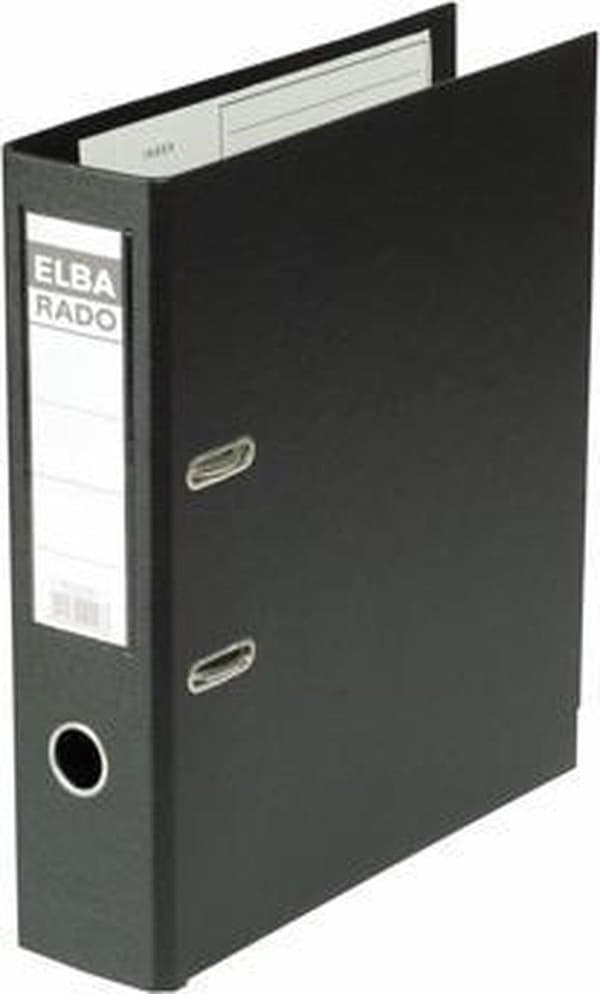 Elba Folders Rado Plast DIN A4 Rygbredde: 50 mm Sort 2 beslag 100022624