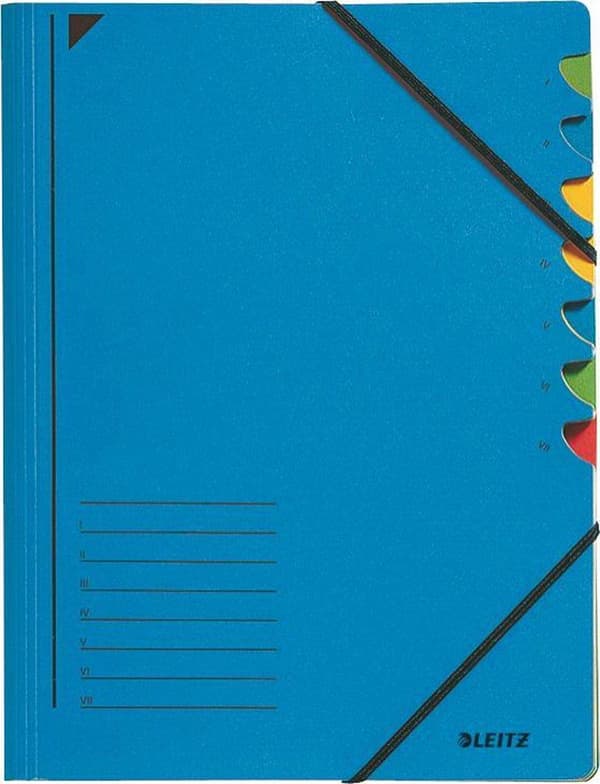 Lajittelukansio Leitz 7-Compartment Blue