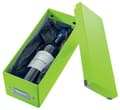 Miniatyrbillede 3 af 4: Leitz WOW Click & Store Opbevaringsboks med låg til CD'er - Papsorteringsæske til ting - 14,3 x 35,2 cm (BxD) - Ideel til hjemmearbejdspladsen - Grøn