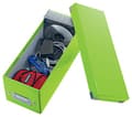 Miniatyrbillede 2 af 4: Leitz WOW Click & Store Opbevaringsboks med låg til CD'er - Papsorteringsæske til ting - 14,3 x 35,2 cm (BxD) - Ideel til hjemmearbejdspladsen - Grøn