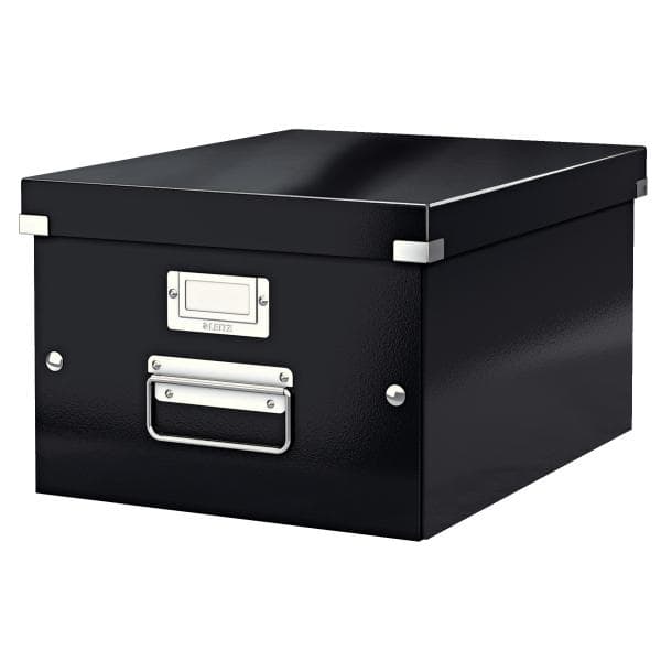 Leitz WOW Click & Store Keskikokoinen pahvisäilytyslaatikko kannella - 28,1 x 37 cm (LxS) - A4-formaateille - Ihanteellinen toimistoon ja kotitoimisto