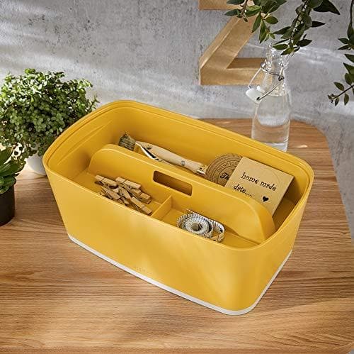 LEITZ indsats til opbevaringsboks My Box Cozy, DIN A5, gul af plast, BPA-fri, fødevaresikker med afrundede kanter - 1 stk (5266-00-19)