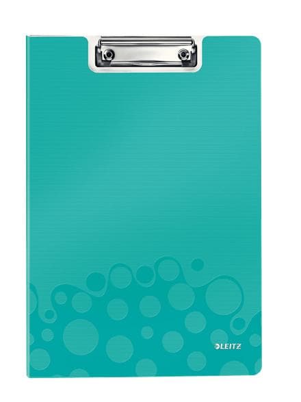 Leitz WOW udklipsholder med betræk Plast A4 Ice Blue