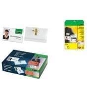 Sigel - navneskilte - hvide - 54 x 90 mm - 185 g/m2 - 100 stk. (10 ark x 10) (LP898)