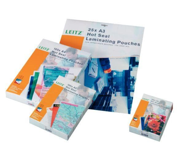 Esselte Leitz - 25 kpl pakkaus - Kiiltävä - A4 (210 x 297 mm) - Taskut laminointiin (33835)