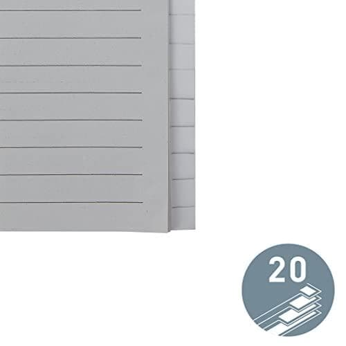 LEITZ köysipaperirekisteri, aihio, A4, 20 osaa, harmaa 100 gsm, rei'itys: 80 mm, rei'itysvahvike (6096-00-85)