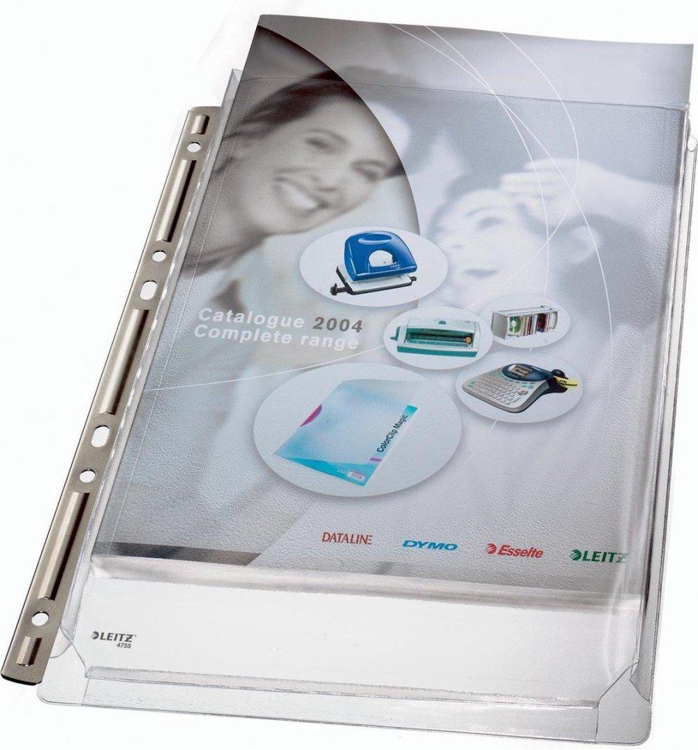 Leitz Premium Harmonica Show Bag med metallperforeringsremsa - PVC - A4 - 3 delar - Transparent