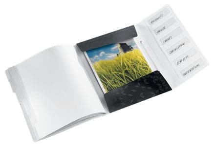 Leitz Divider Book Leitz WOW A4 PP 6tabs svart