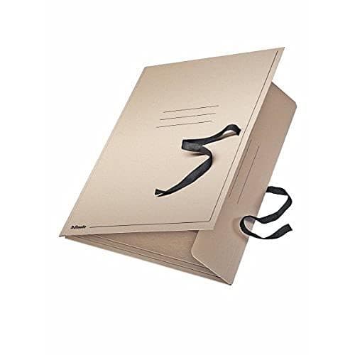Esselte tegnemappe, DIN A3, med bånd, gråt pap, 550 gsm, med 3 beskyttelsesflapper (6586)