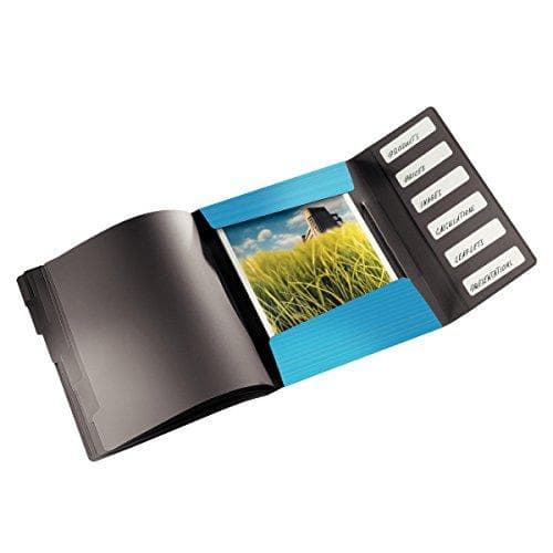 Leitz 45691030 Solid kansi PP A4, 6 lokeroa, vaaleansininen