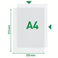 Miniatyrbillede 5 af 6: Leitz premium transparent ærmesæt, 10 dele, A4-format, farveløs med en blank overflade, 0,15 mm PVC-stiv film, dokumentsikker, 41003003