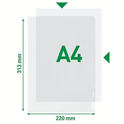 Leitz premium transparent ærmesæt, 10 dele, A4-format, farveløs med en blank overflade, 0,15 mm PVC-stiv film, dokumentsikker, 41003003