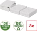 Miniatyrbillede 1 af 5: Esselte Home Sustainable Medium opbevaring og gaveæske med låg - Sæt med 3 stykker - Gaveæske - 100 % genbrugspap og 100 % genanvendelig - Hvid