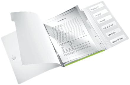 Leitz skillebog Leitz WOW A4 PP 6 tabs grøn