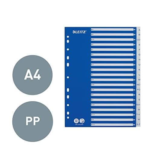 Leitz A til Z A4 polypropylen skillevægge - hvid