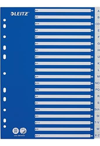 Leitz A–Z A4 polypropeenijakajat - valkoinen
