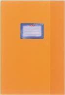 herlitz anteckningsbokskydd DIN A4, präglad (raffia), PP, orange med fäst etikett - 25 stycken (5204060)