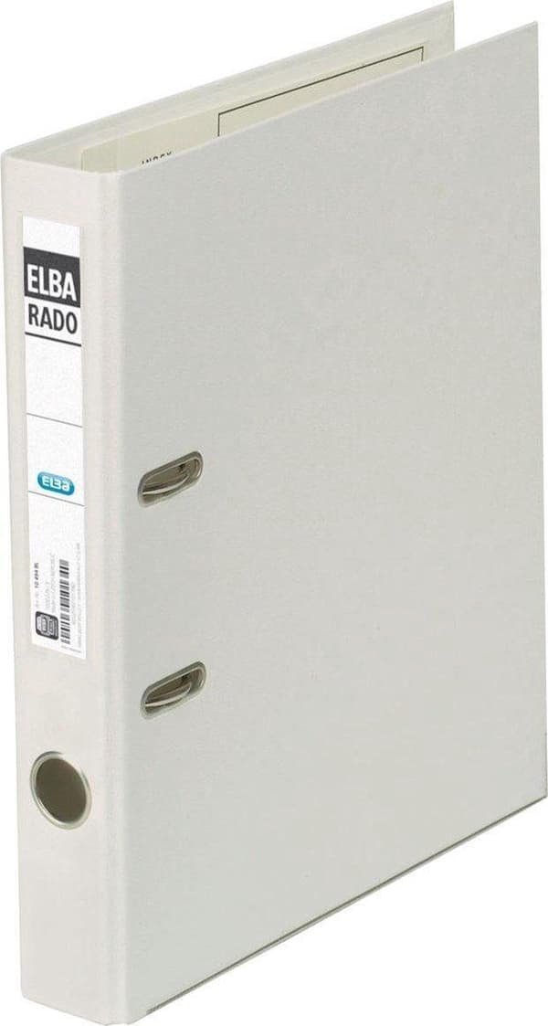 Elba Ordners Rado Plast DIN A4 Ryggbredd: 50 mm Vit 2 fästen 100022625